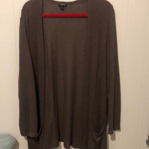 Brown knit cardigan
